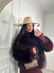 Pelliccia ecofour Borgogna