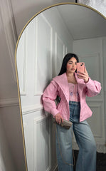 Giacca ecopelle Pink