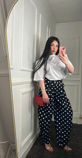 Pantalone denim Pois