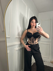 Top Corsetto Black