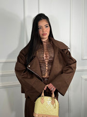 Giacca In Velluto Brown