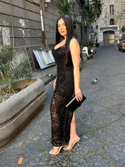 Abito Lungo Perle Black