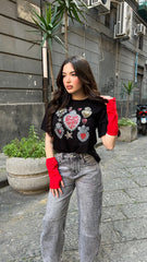 T shirt cuore sacro