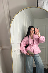 Giacca ecopelle Pink