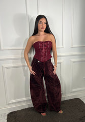 Jeans Velluto bordeaux