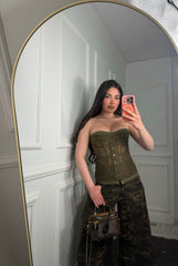 Top corsetto Green