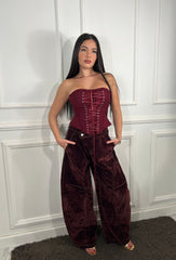 Jeans Velluto bordeaux